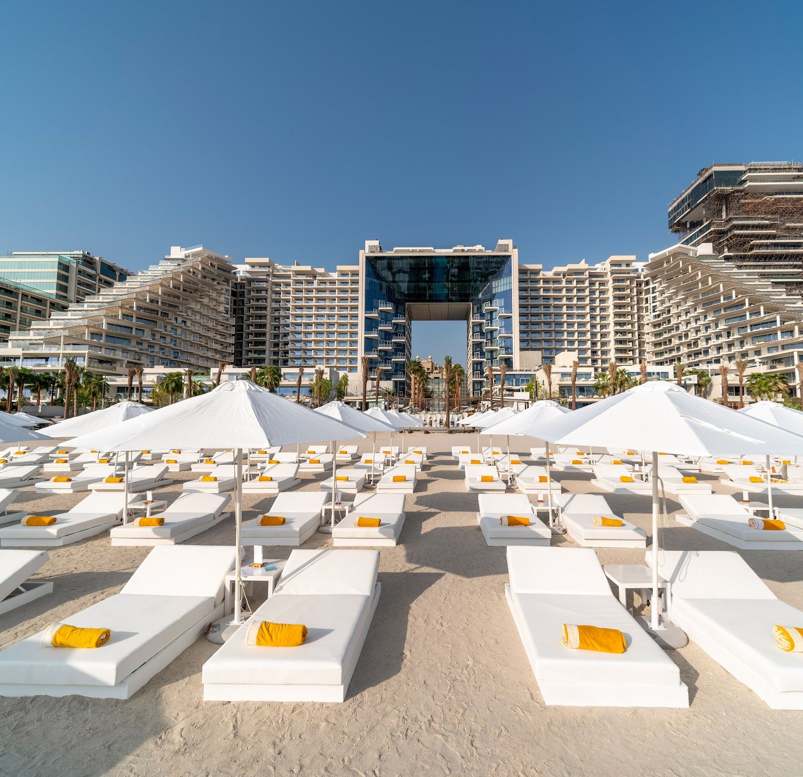 Beach by FIVE Dubai — the beachfront deck at midday