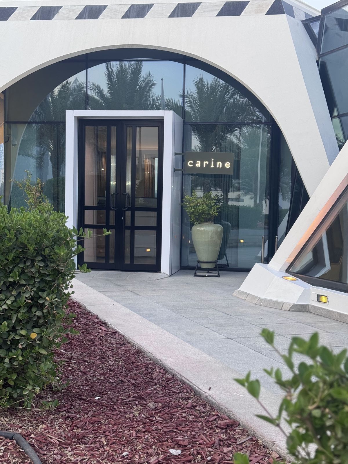 Carine Dubai — the garden terrace overlooking the greens