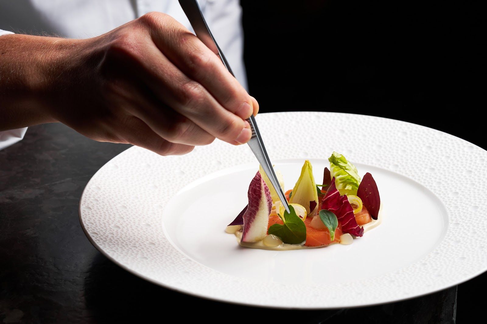 Dinner by Heston Dubai — signature dish and dining room