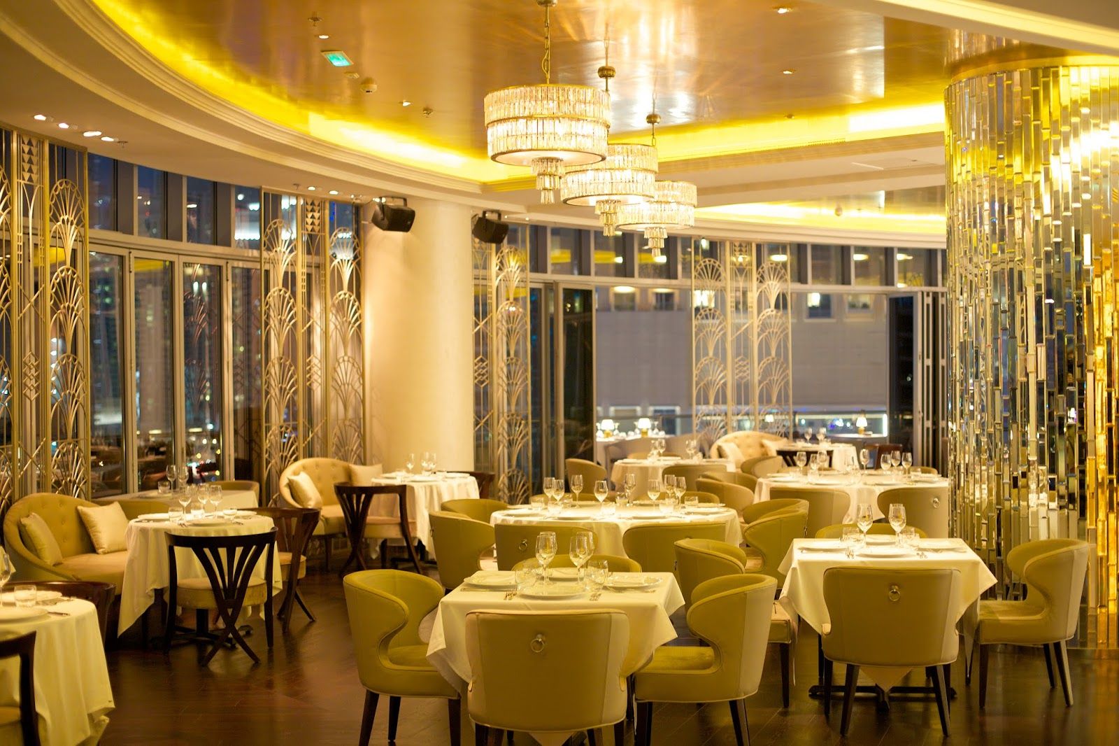 Pier 7 sunset bar floor 4 — terrace bar with Dubai Marina water views